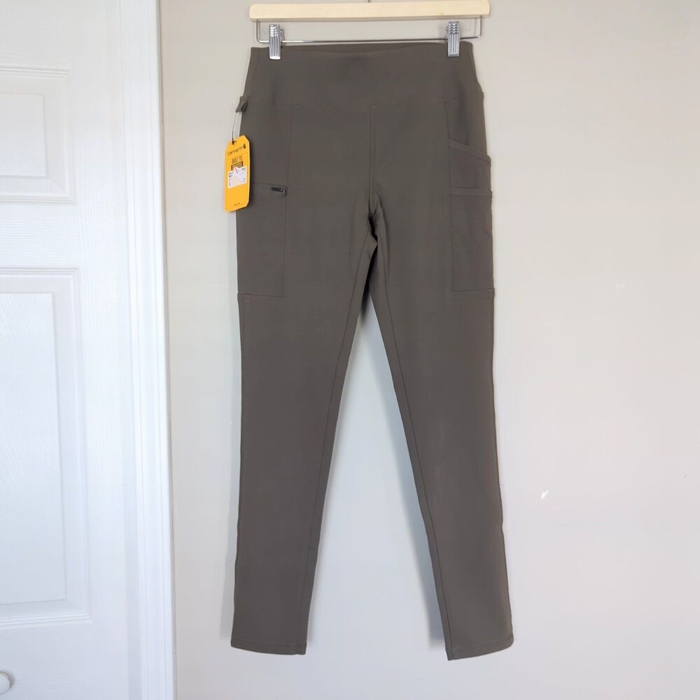Carhartt Women's NWT Force Fitted Lightweight Utility Legging Green XS Tall